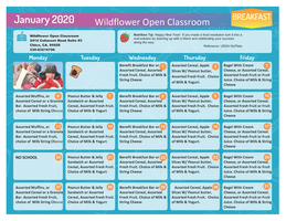 January 2020 Breakfast Menu